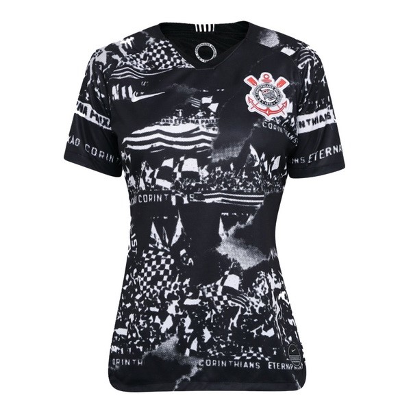 Camiseta Corinthians Paulista 3ª Kit Mujer 2019 2020 Negro